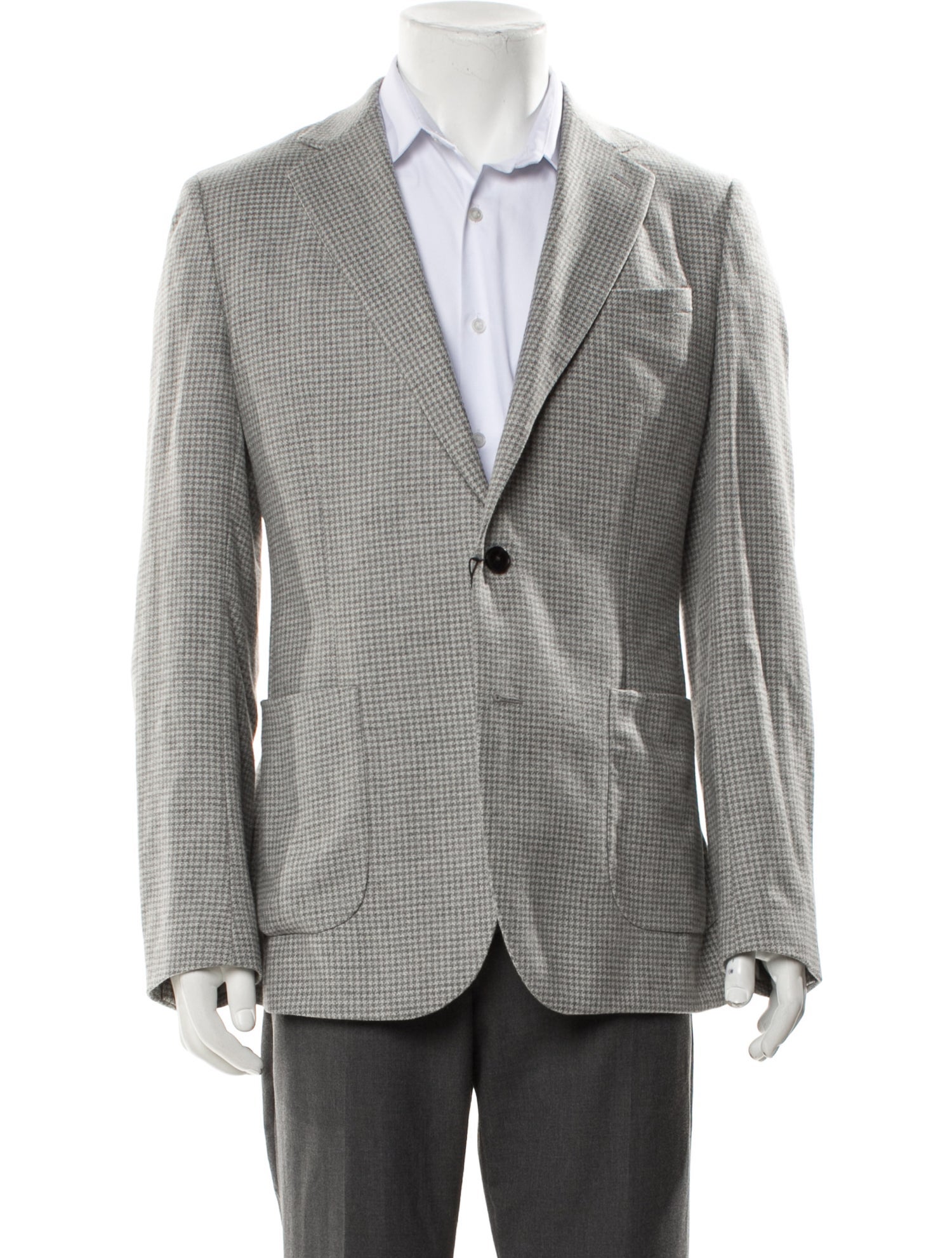 Reiss Wool Houndstooth Print Blazer