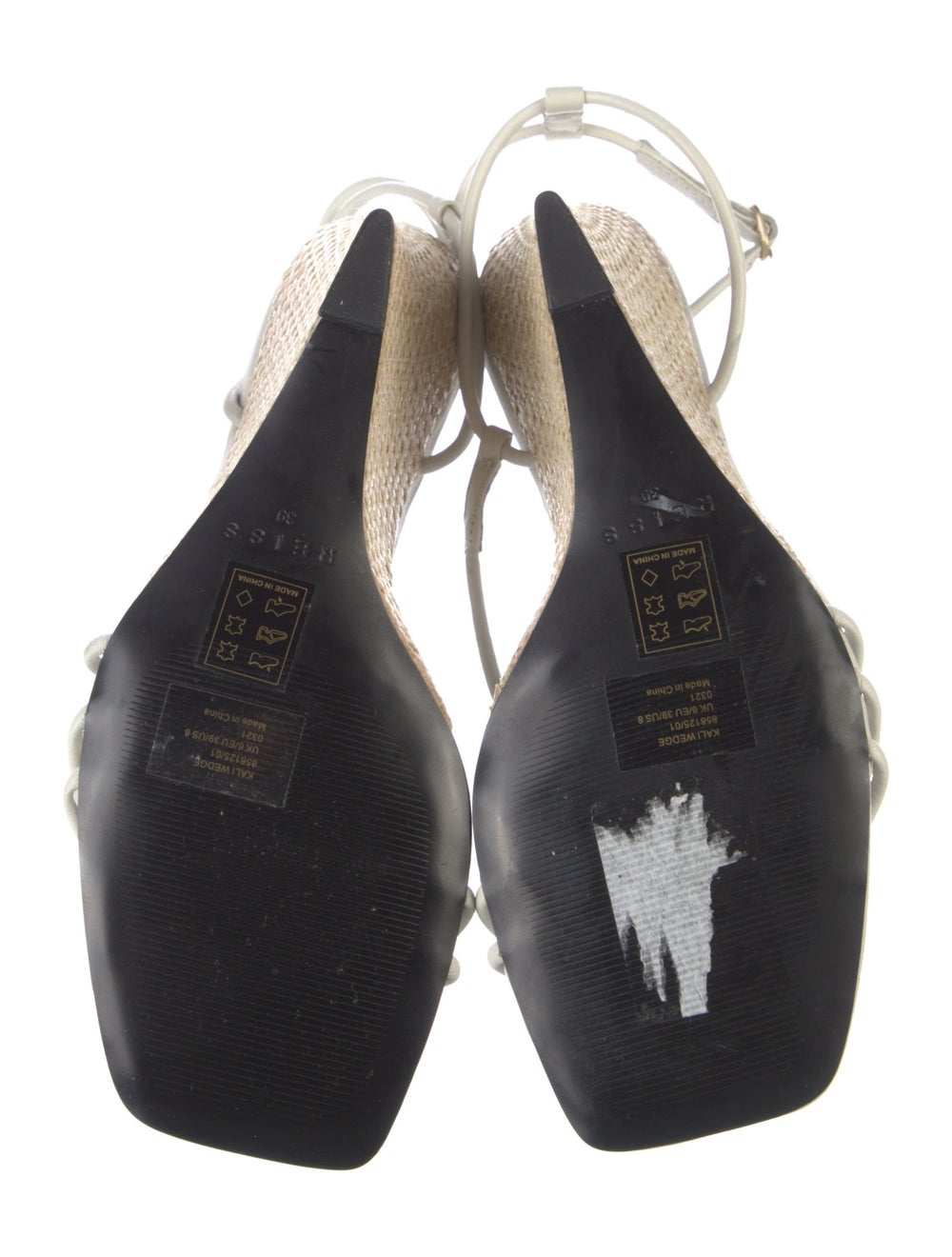 Reiss Leather Colorblock Pattern Espadrilles - image 5