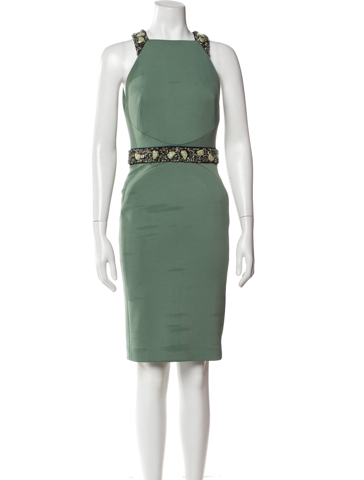 Reiss Square Neckline Knee-Length Dress