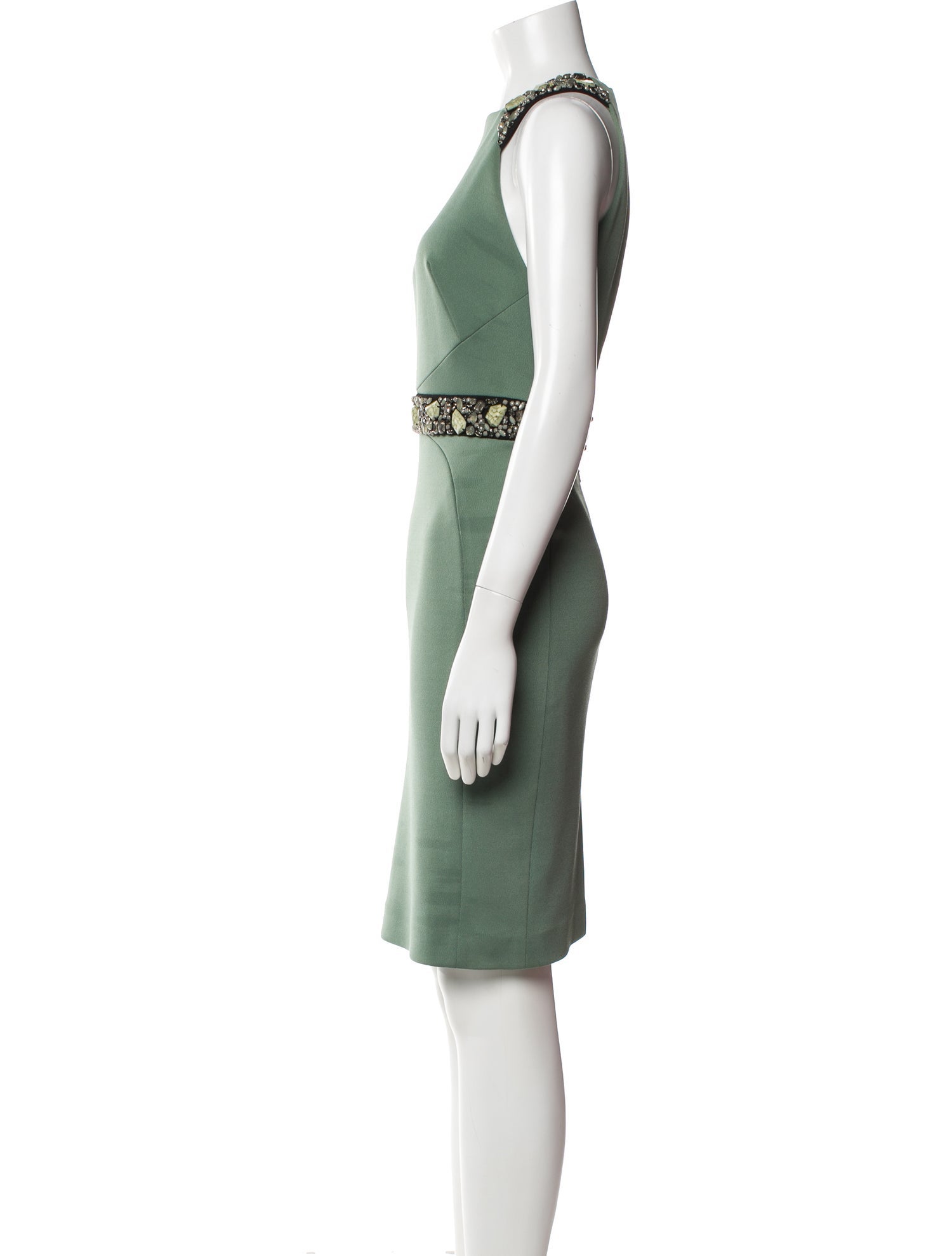 Reiss Square Neckline Knee-Length Dress