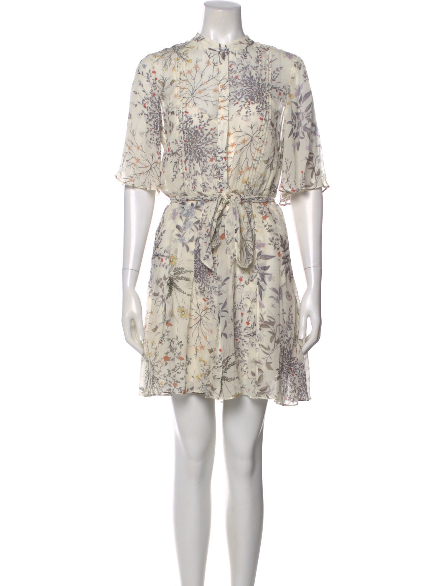Reiss Floral Print Mini Dress