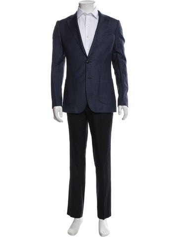 Pre-owned Reiss Striped Two-piece Suit In Black