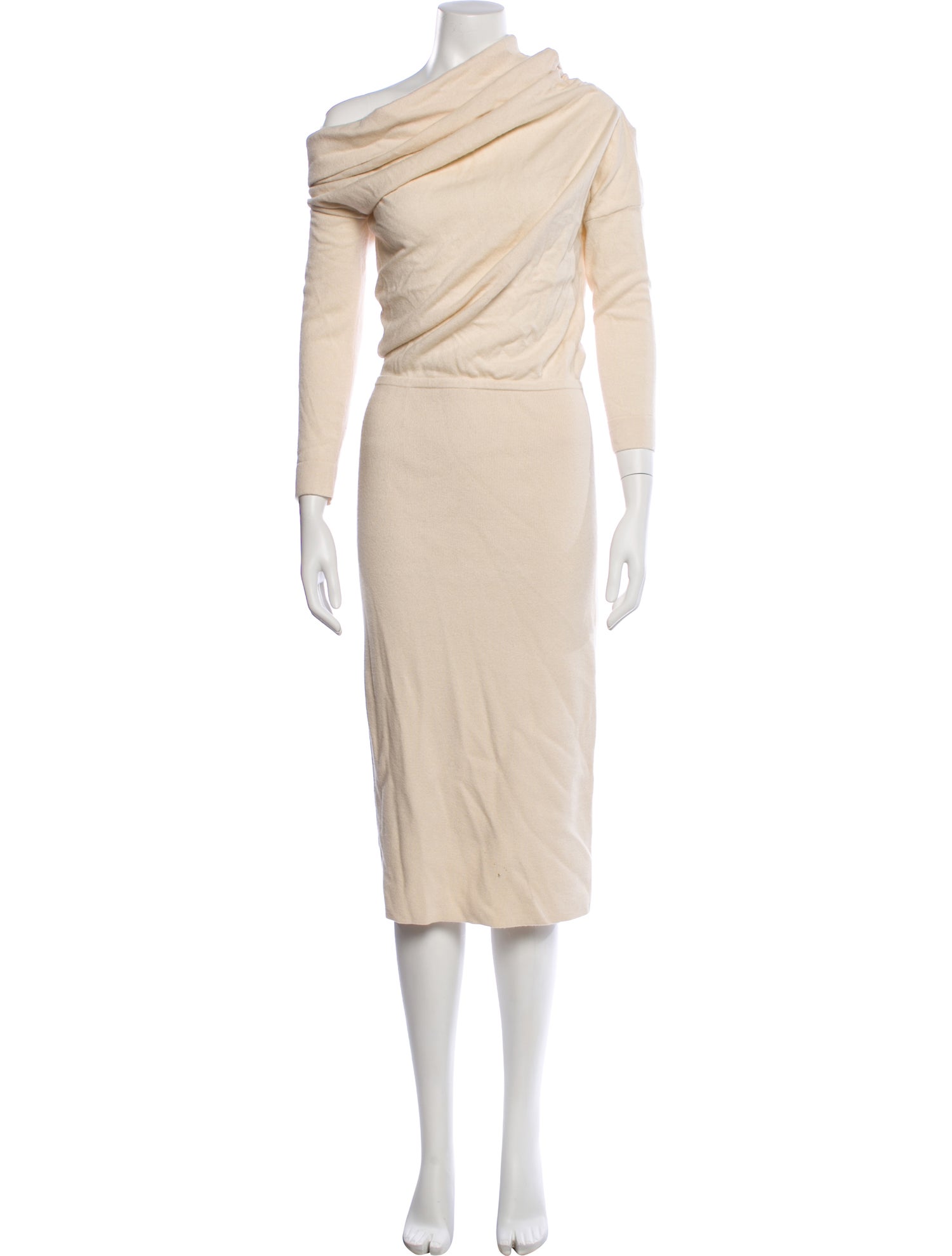 Reiss One-Shoulder Midi Length Dress