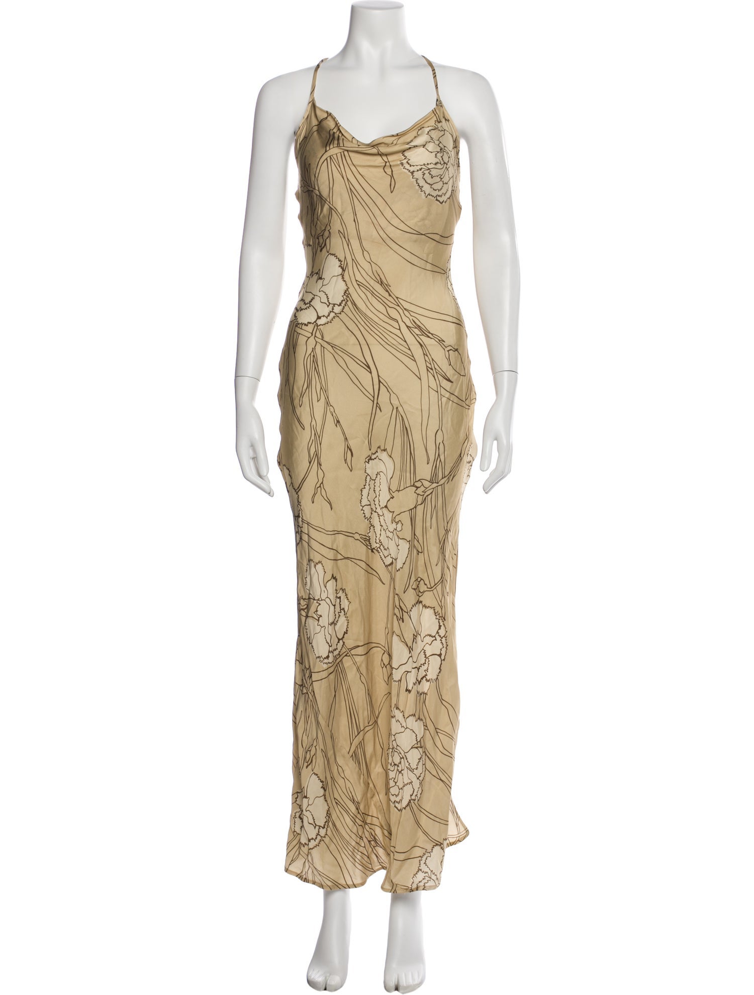 Reiss Printed Long Dress