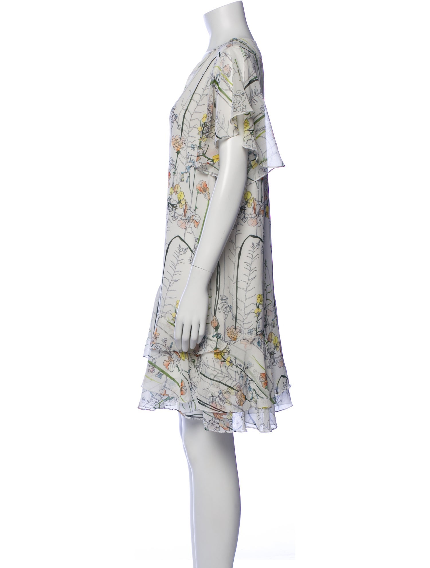 Reiss Floral Print Mini Dress