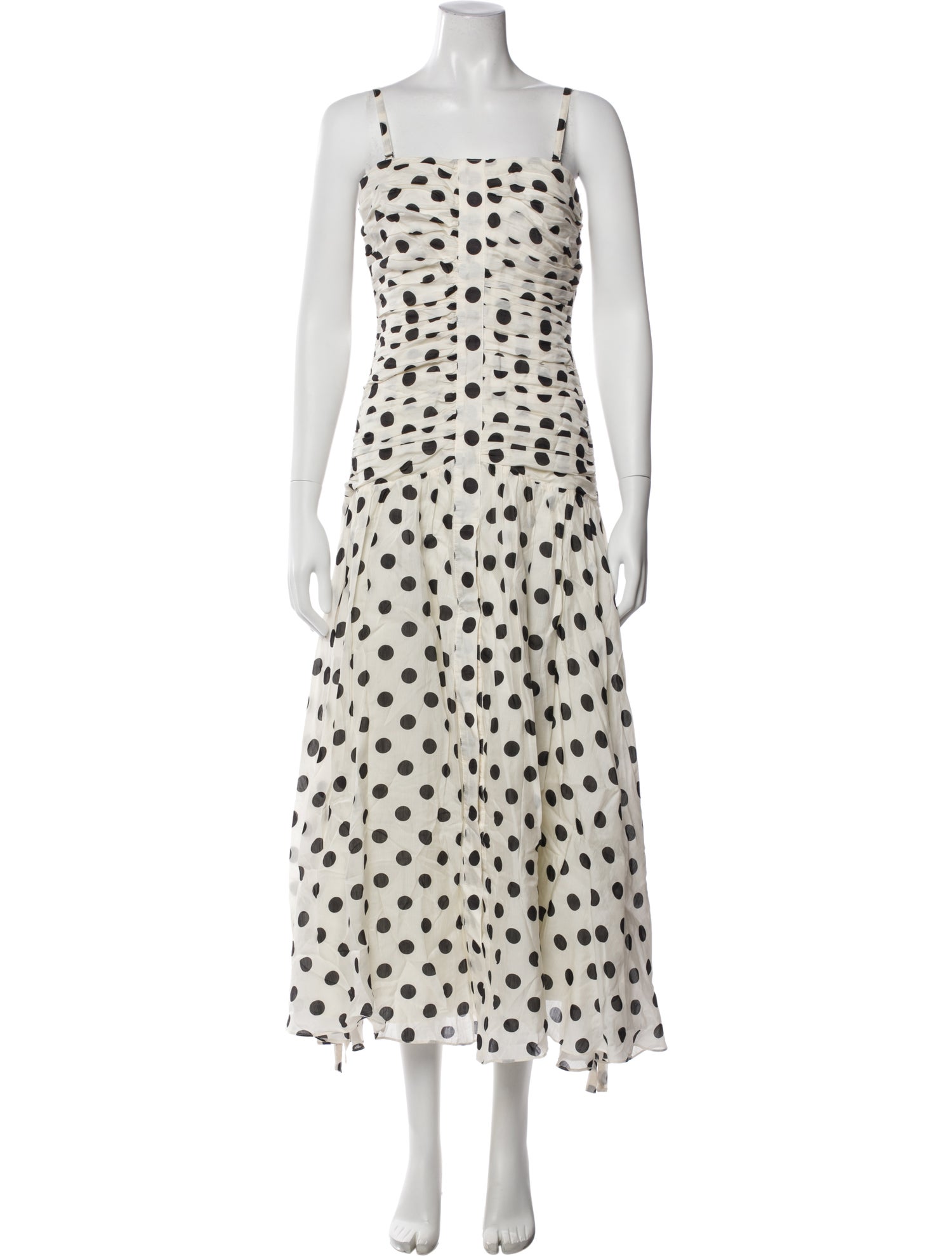 Reiss Polka Dot Print Long Dress