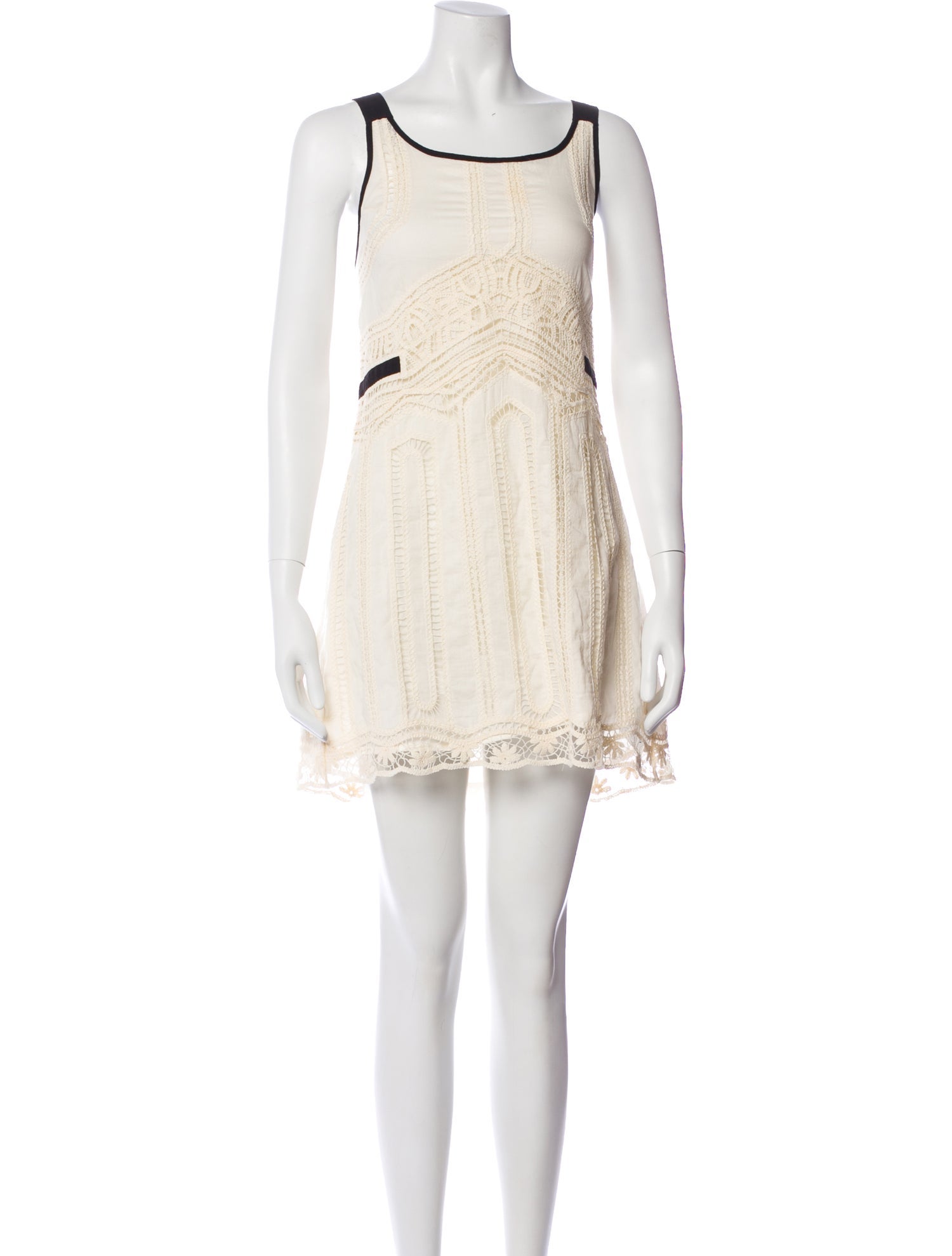 Reiss Lace Pattern Mini Dress