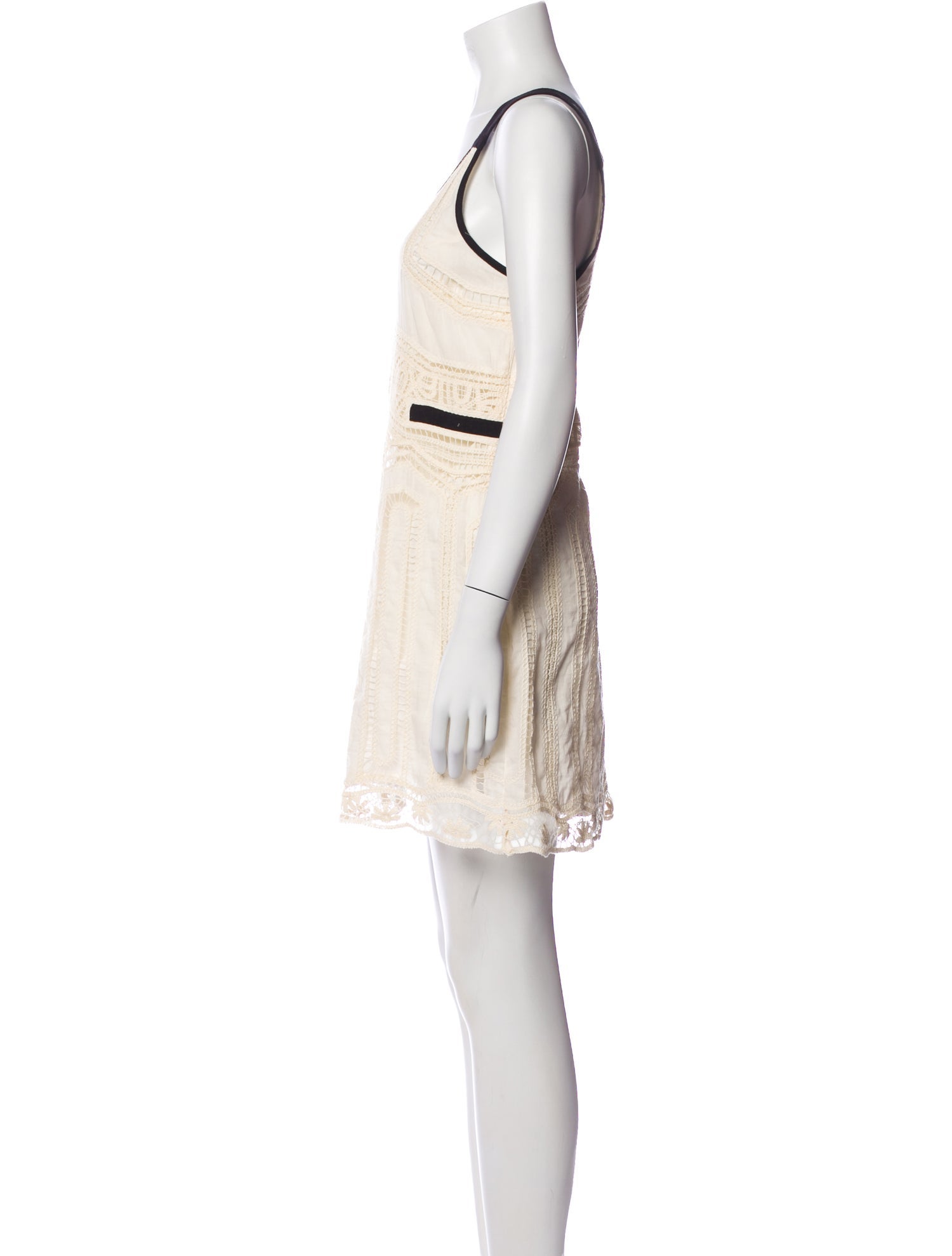 Reiss Lace Pattern Mini Dress