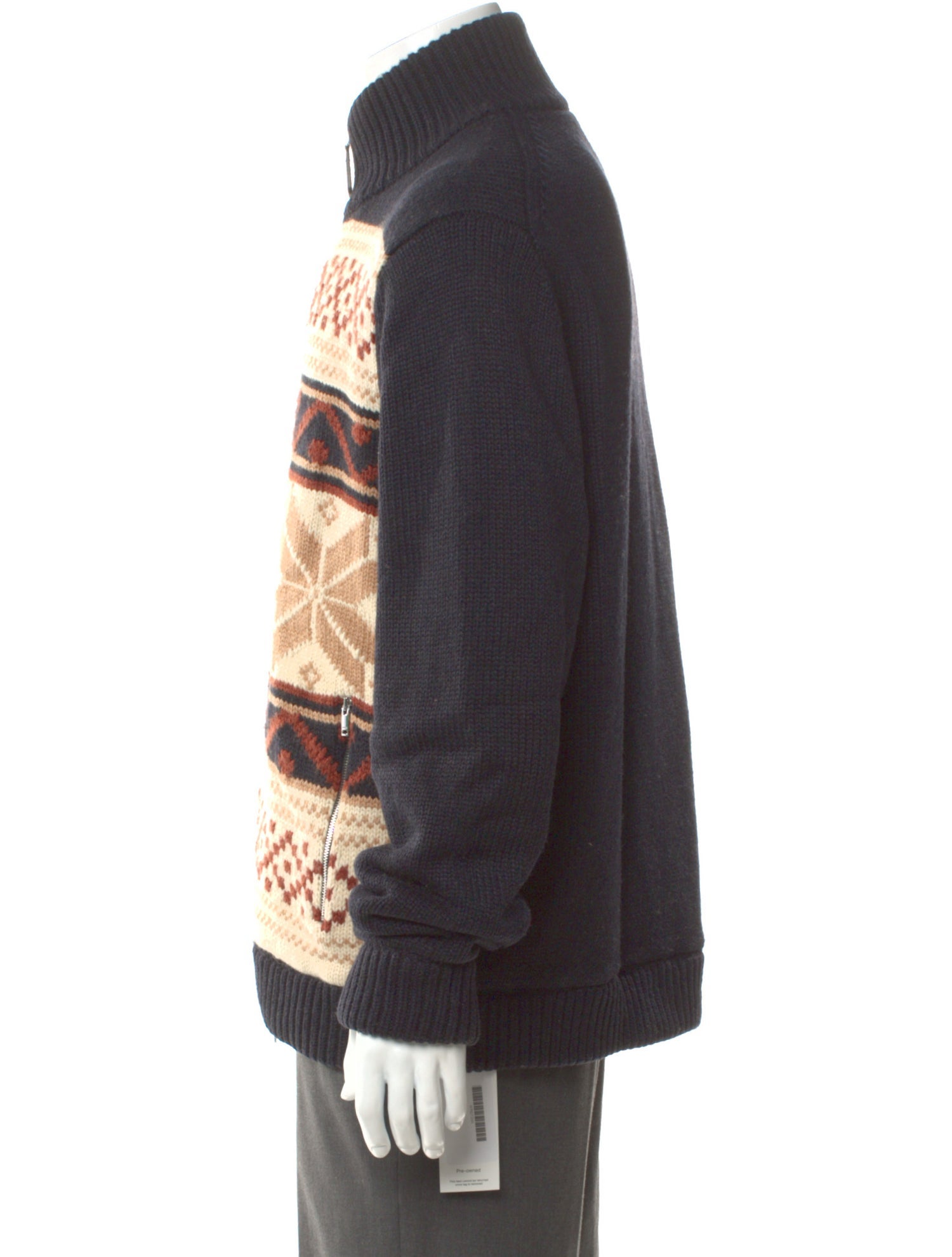 Reiss Printed Turtleneck Cardigan w/ Tags