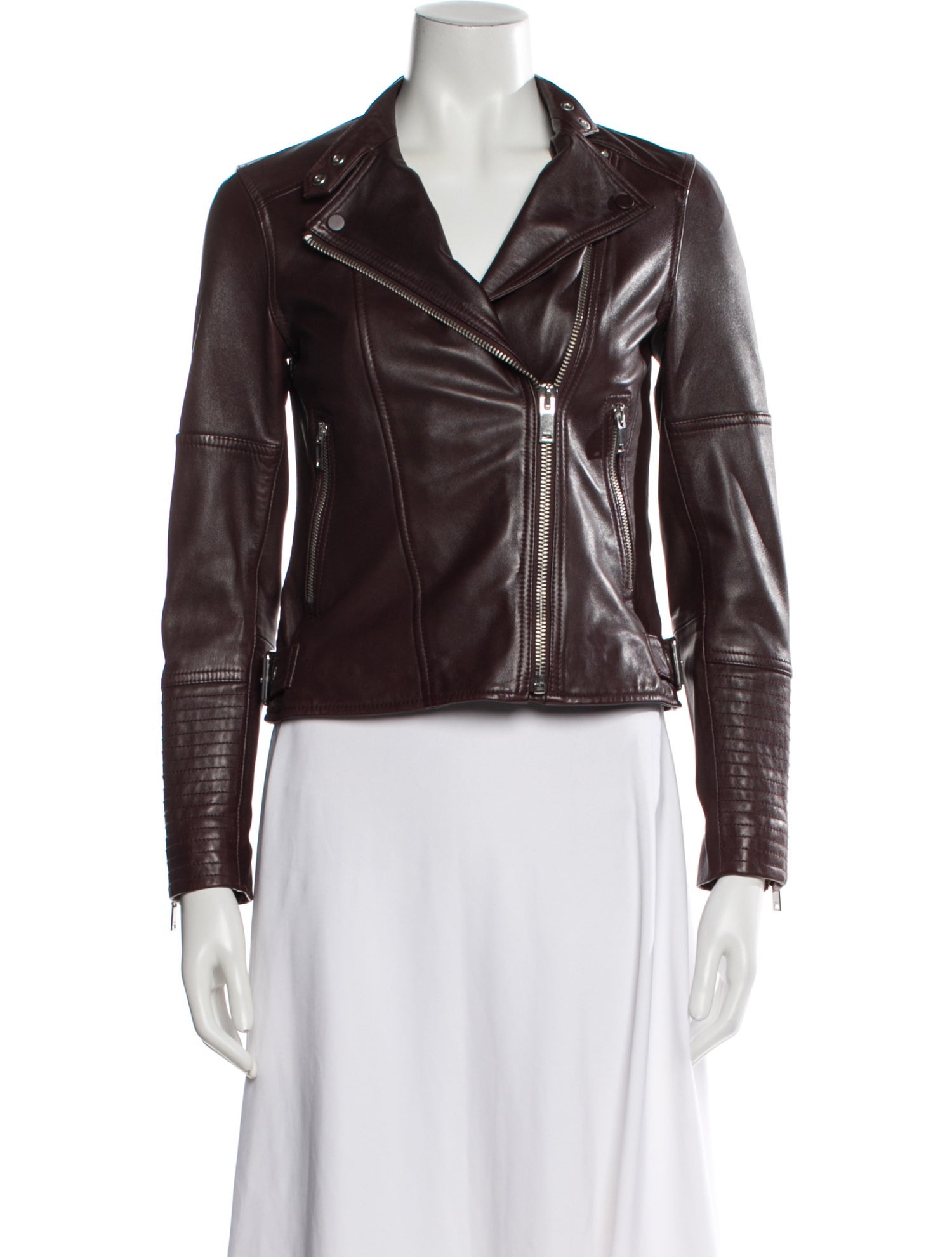 Reiss Leather Biker Jacket
