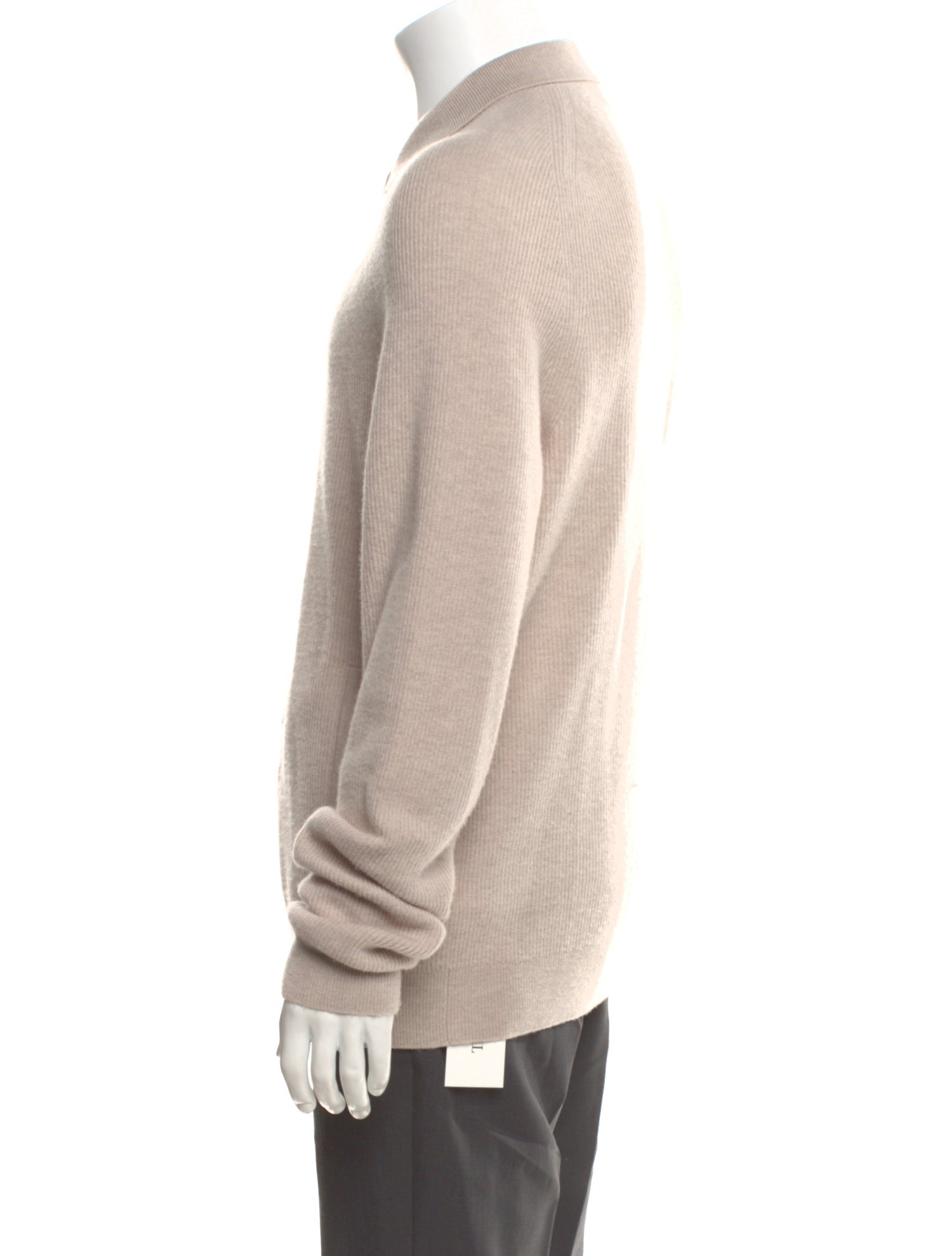 Reiss Merino Wool Mock Neck Cardigan