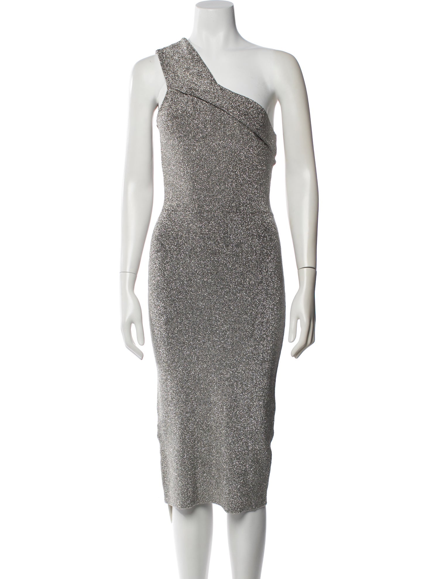 Reiss One-Shoulder Midi Length Dress