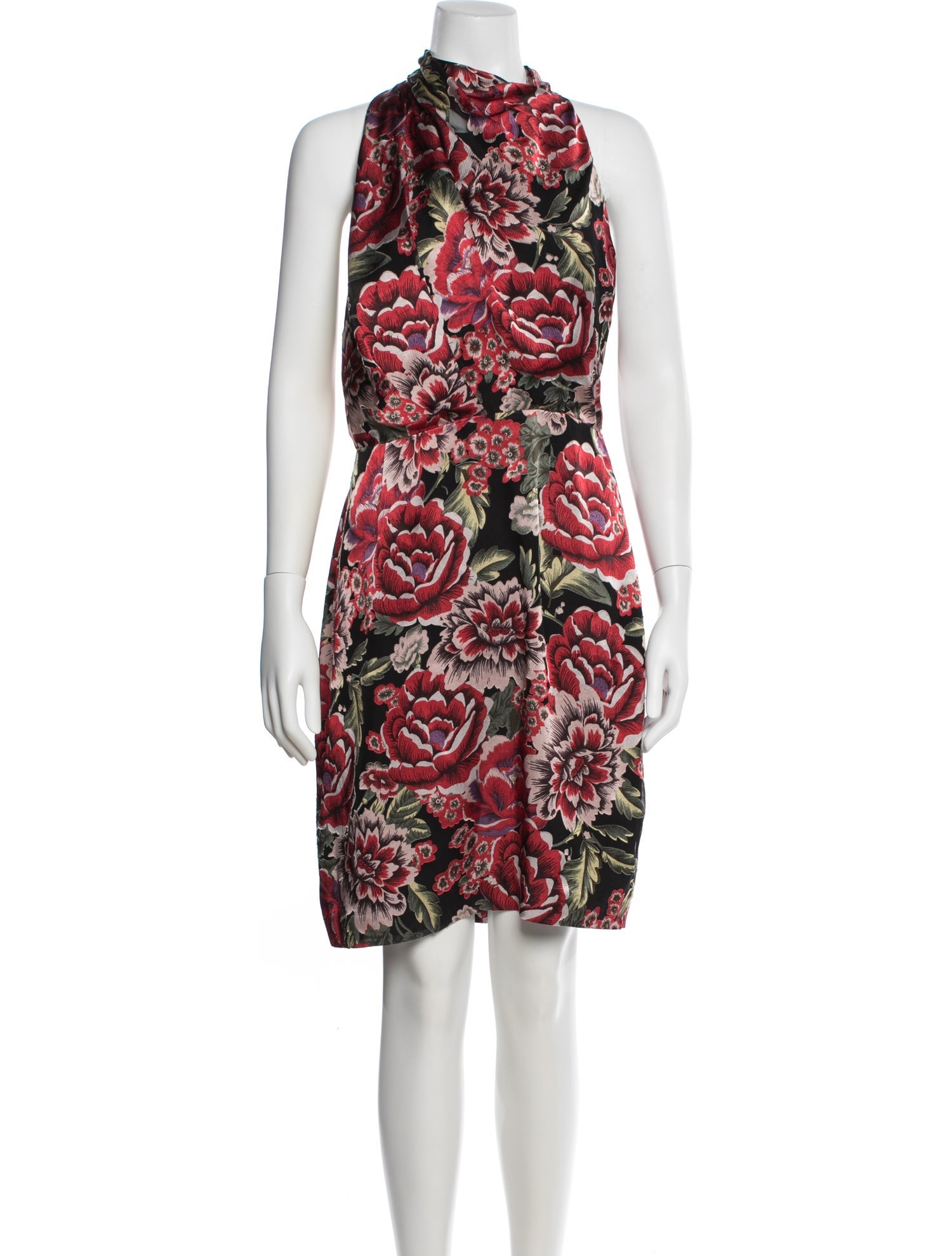 Reiss Floral Print Knee-Length Dress