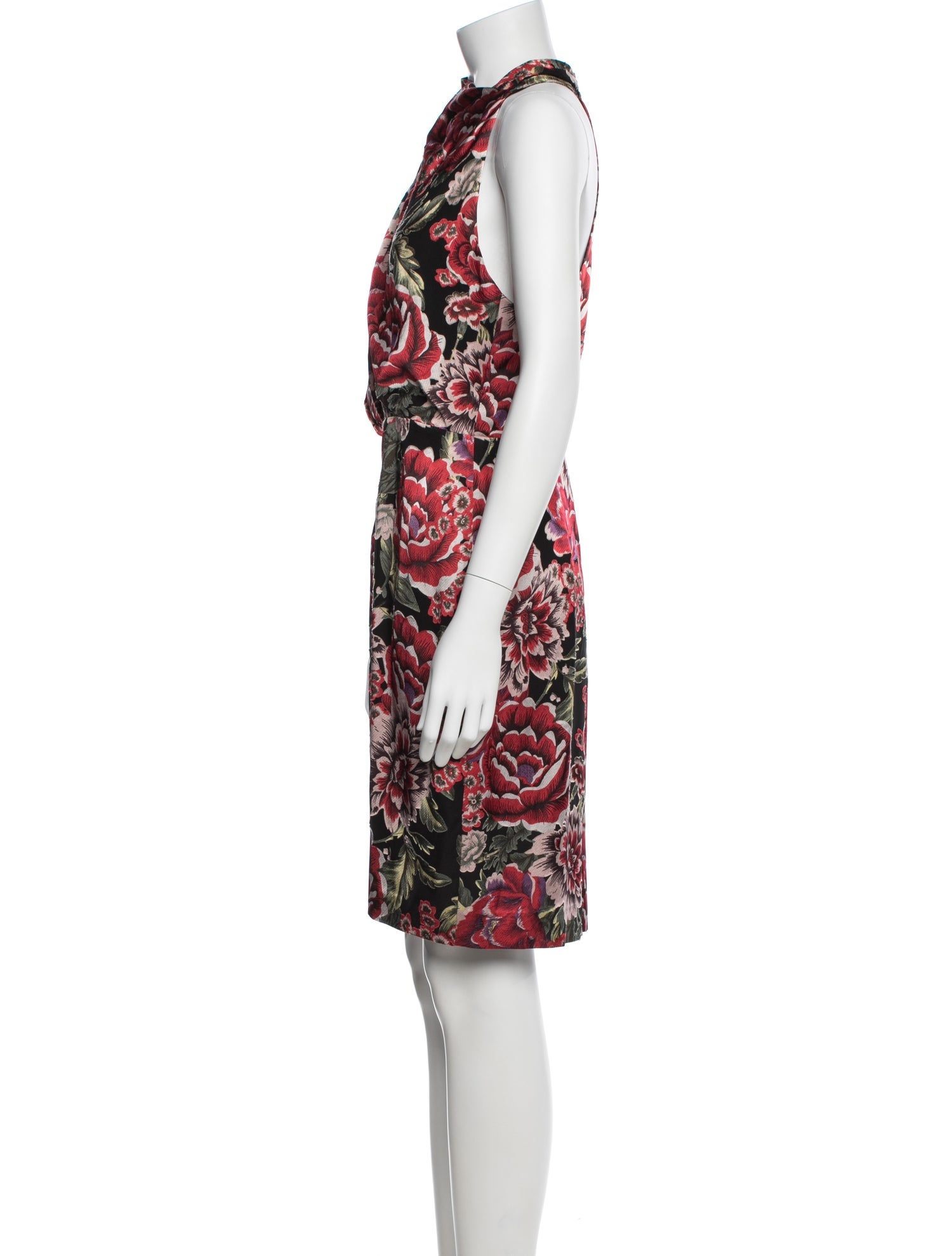 Reiss Floral Print Knee-Length Dress
