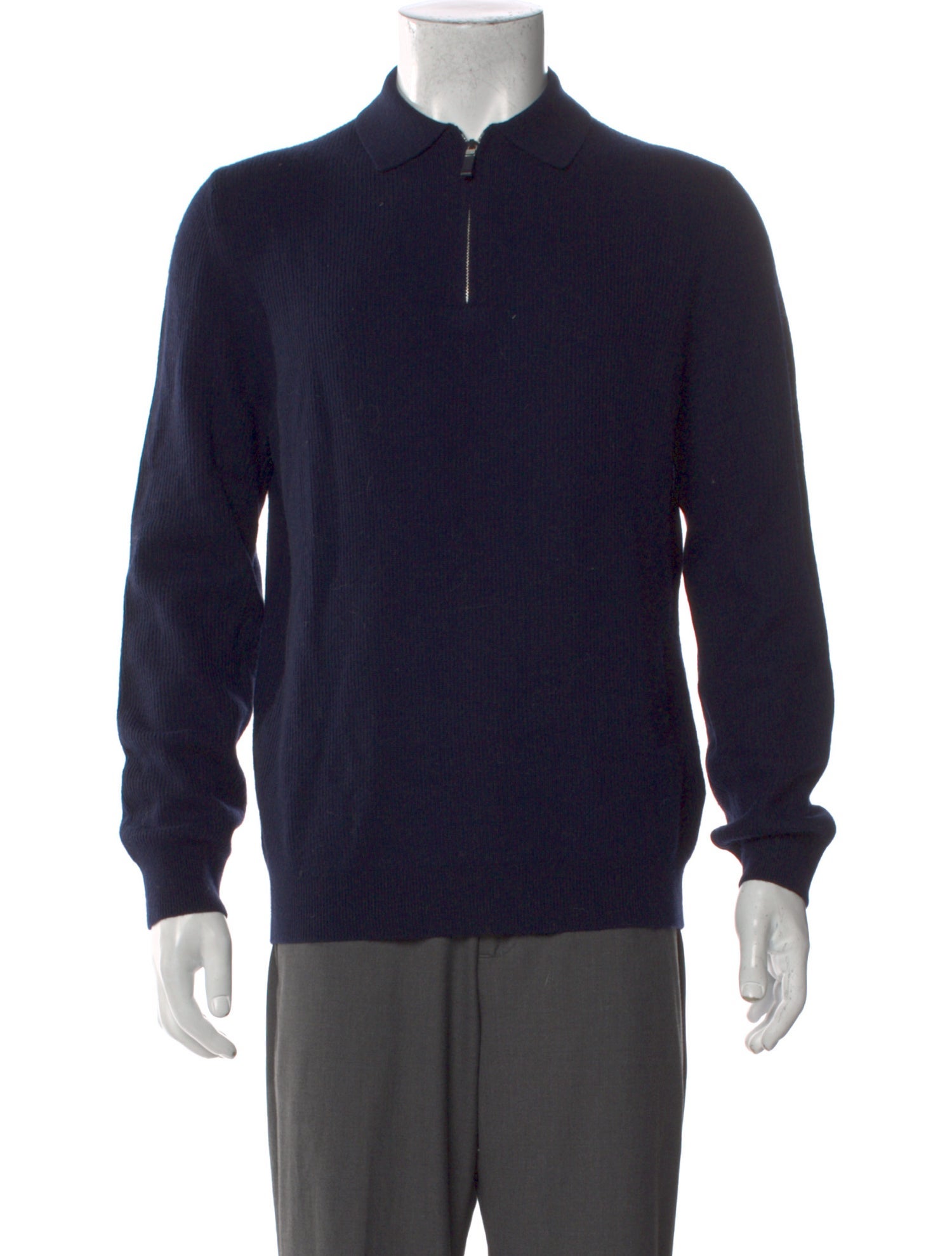 Reiss Merino Wool Collar Polo Sweater
