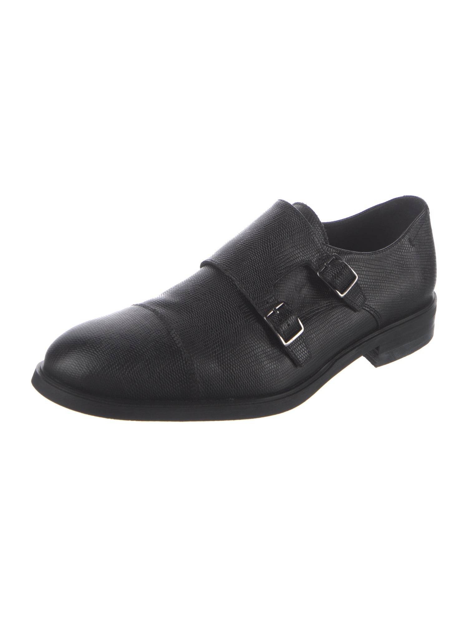 Reiss Leather Monk Straps