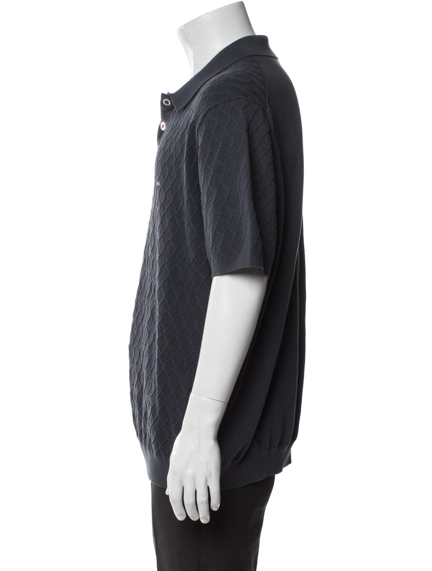 Reiss Patterned Collar Polo Sweater