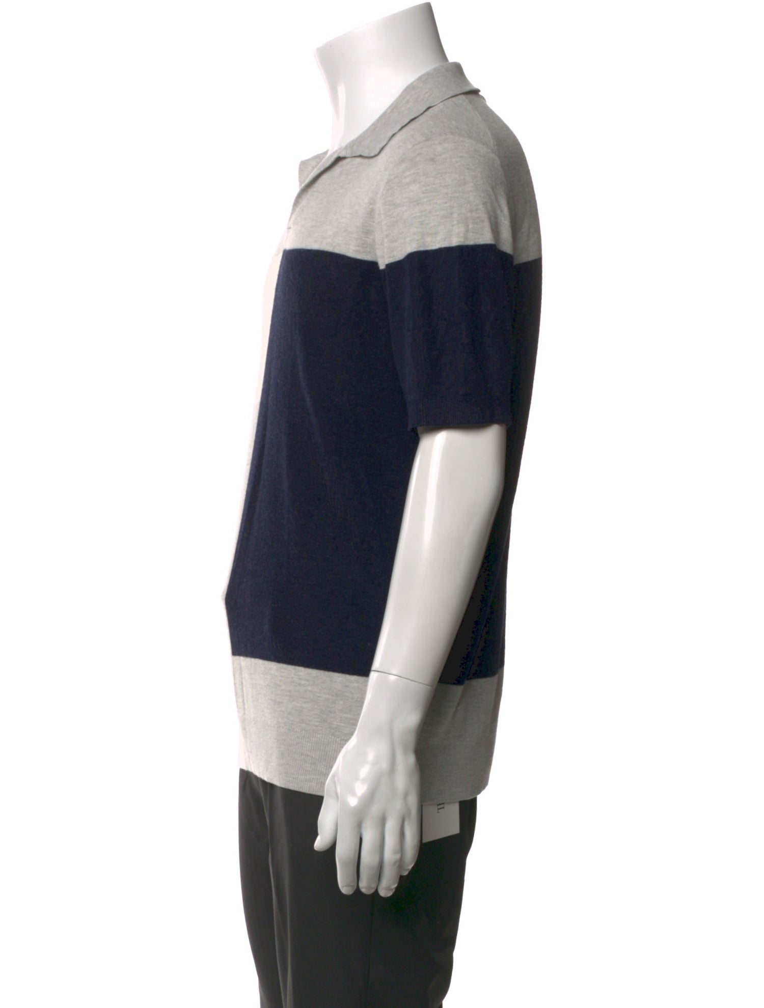 Reiss Colorblock Pattern Collar Polo Sweater