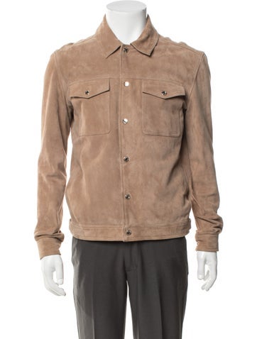 Pre-owned Reiss Goat Leather Jacket In Brown