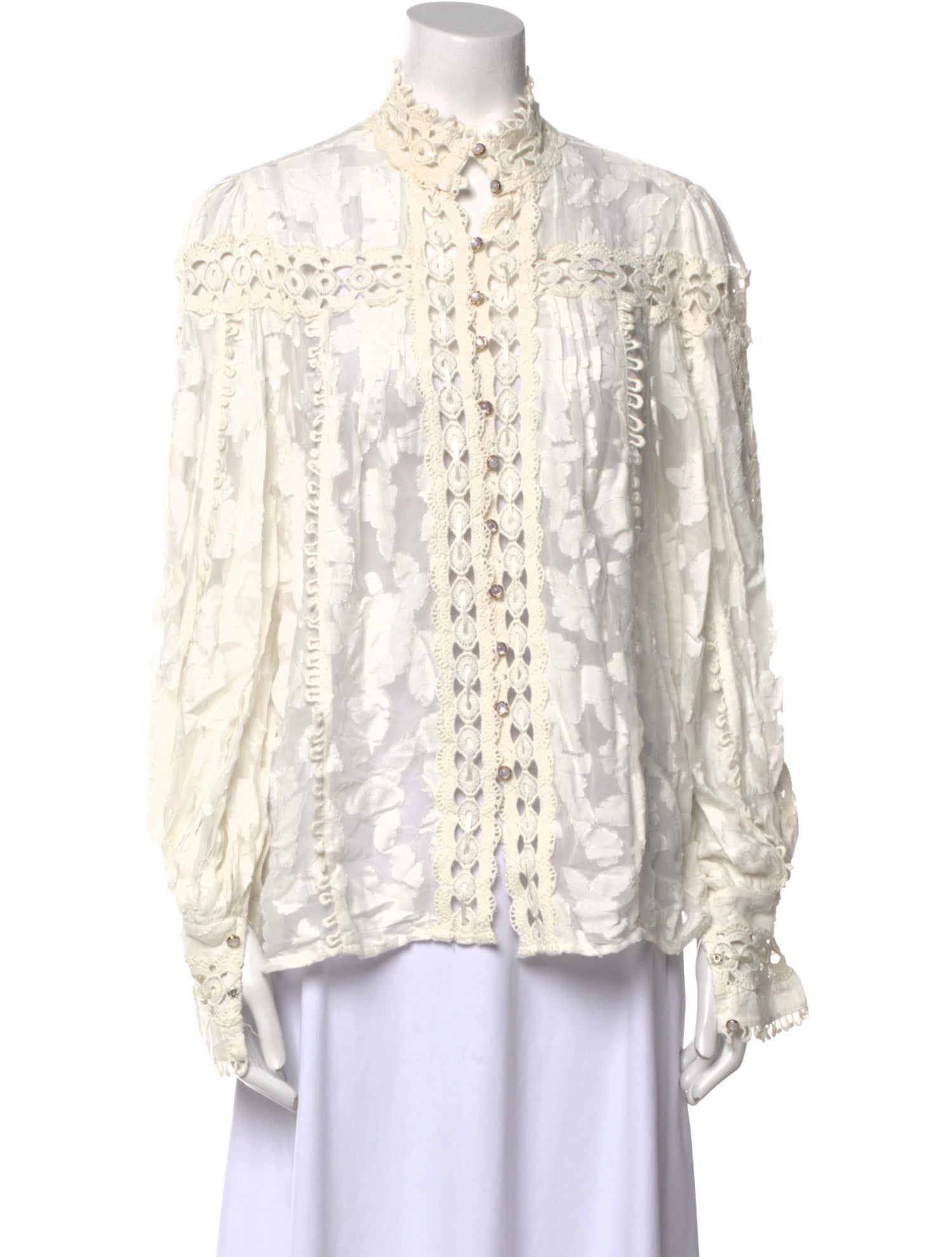 Rahi Floral Print Mock Neck Blouse