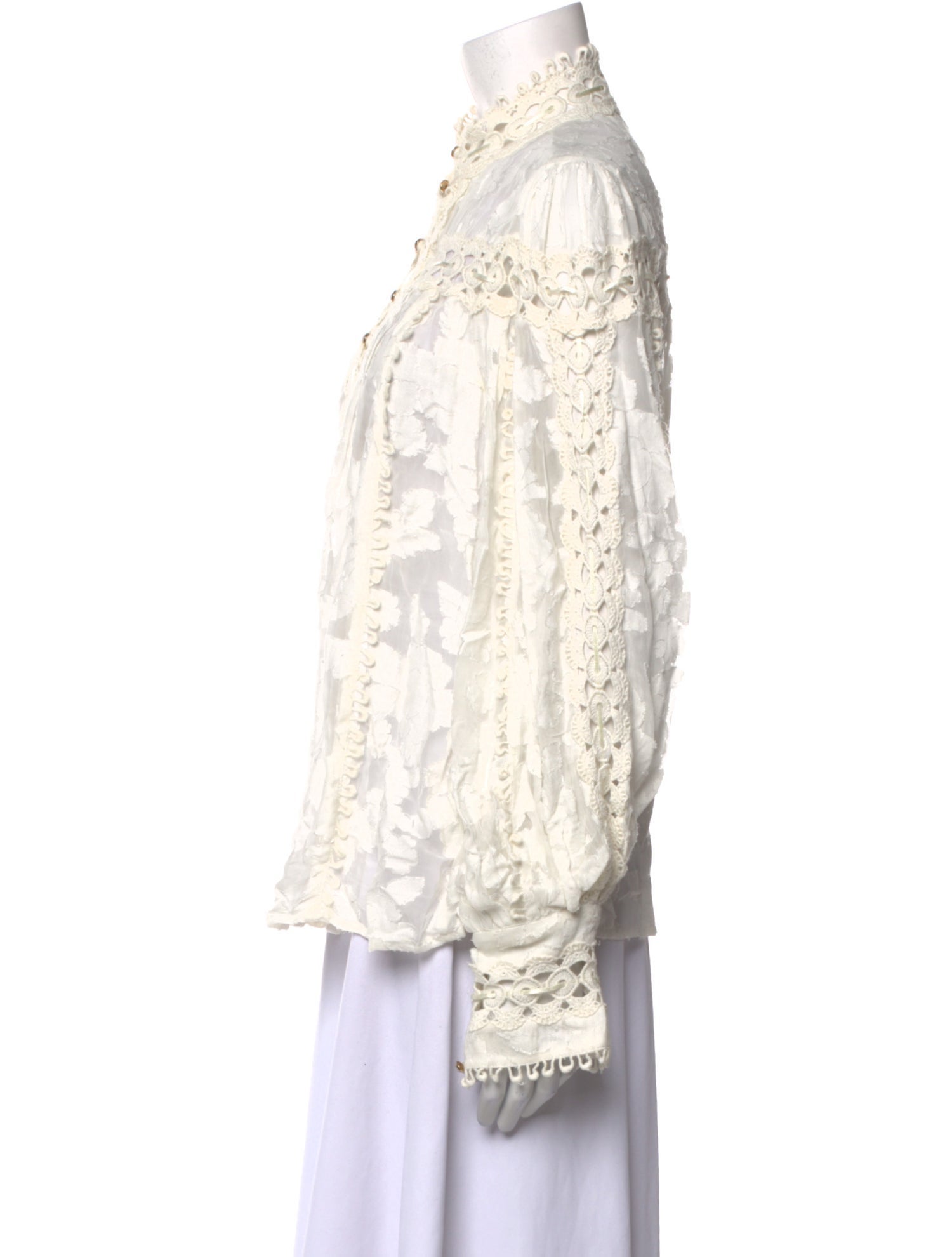 Rahi Floral Print Mock Neck Blouse