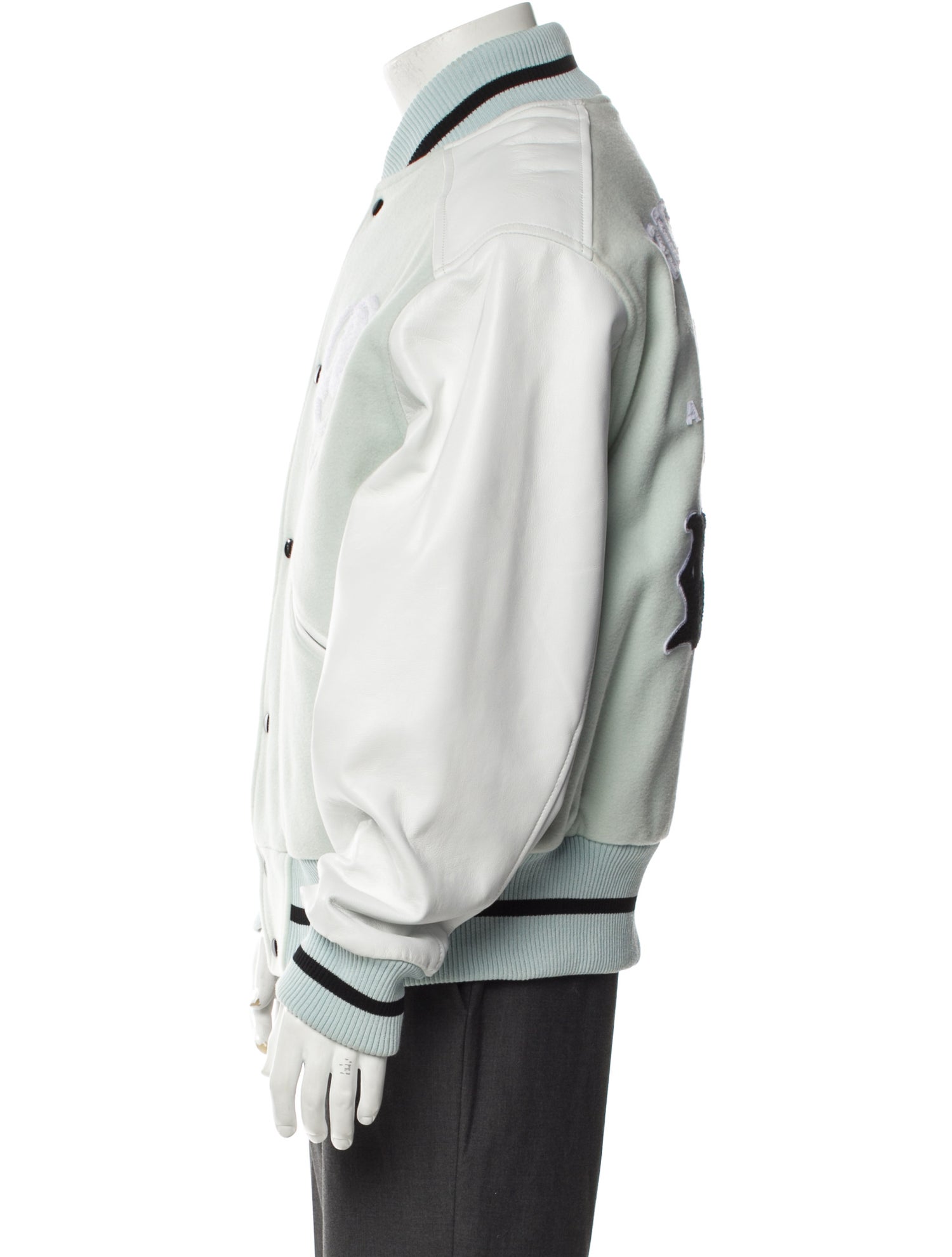 Richardson Wool Colorblock Pattern Varsity Jacket