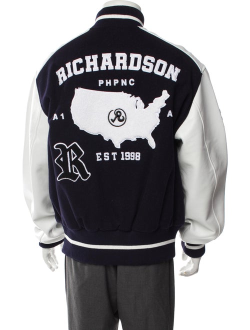 Richardson Wool Graphic Print Varsity Jacket