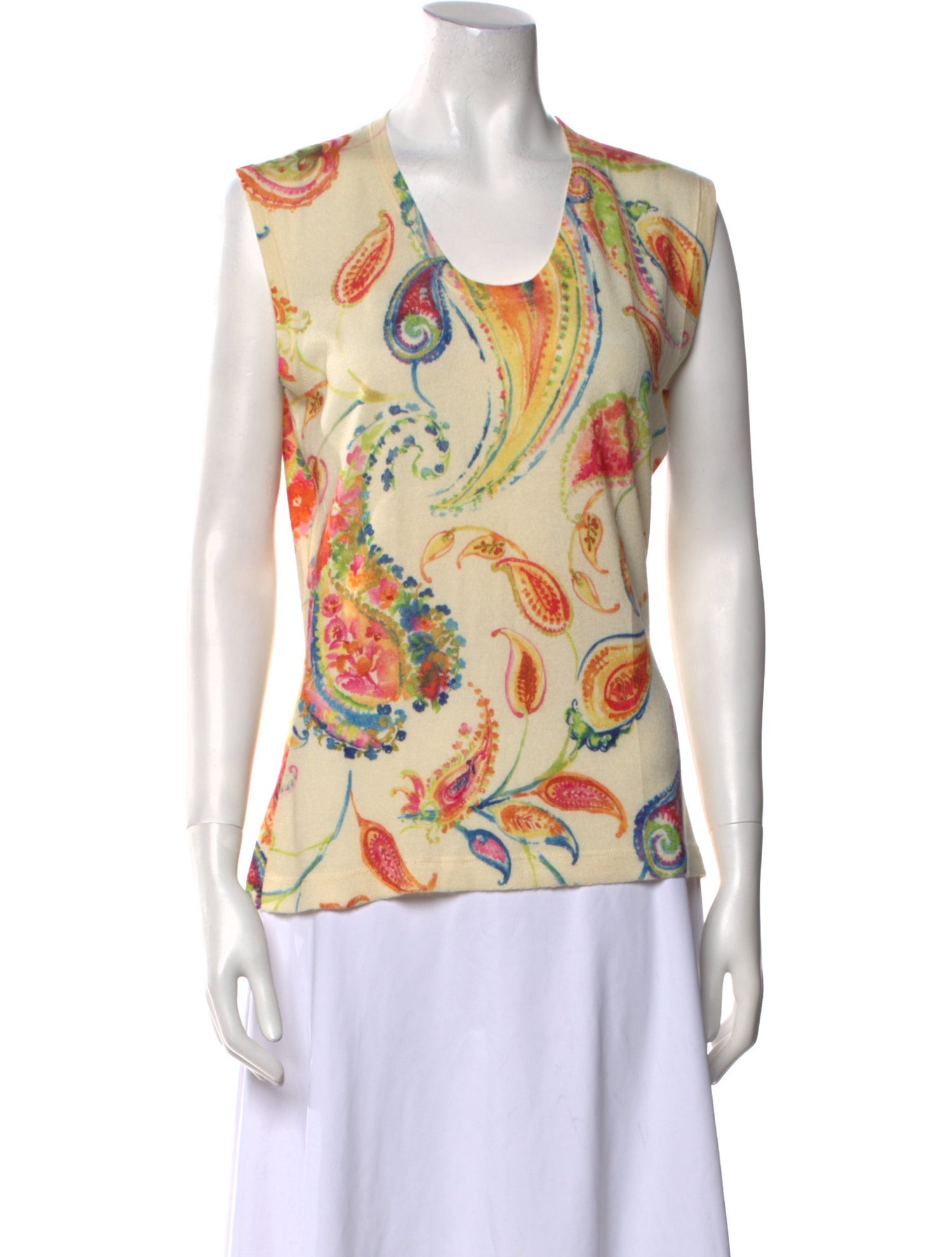 Richard Grand Cashmere Paisley Print Sweater