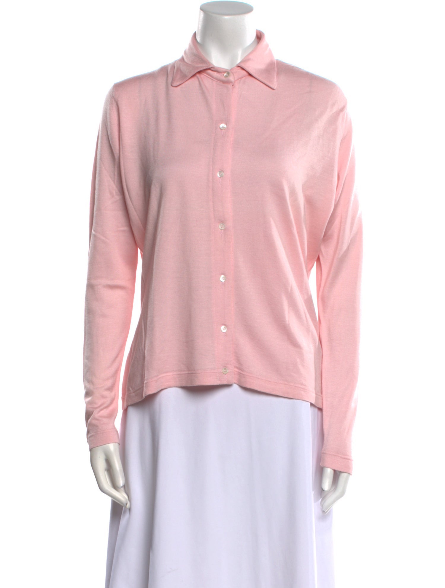 Richard Grand Cashmere Long Sleeve Button-Up Top