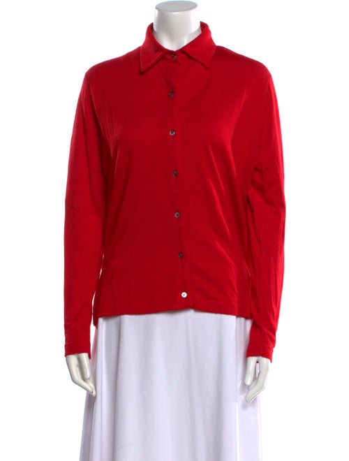 Richard Grand Cashmere Long Sleeve Button-Up Top