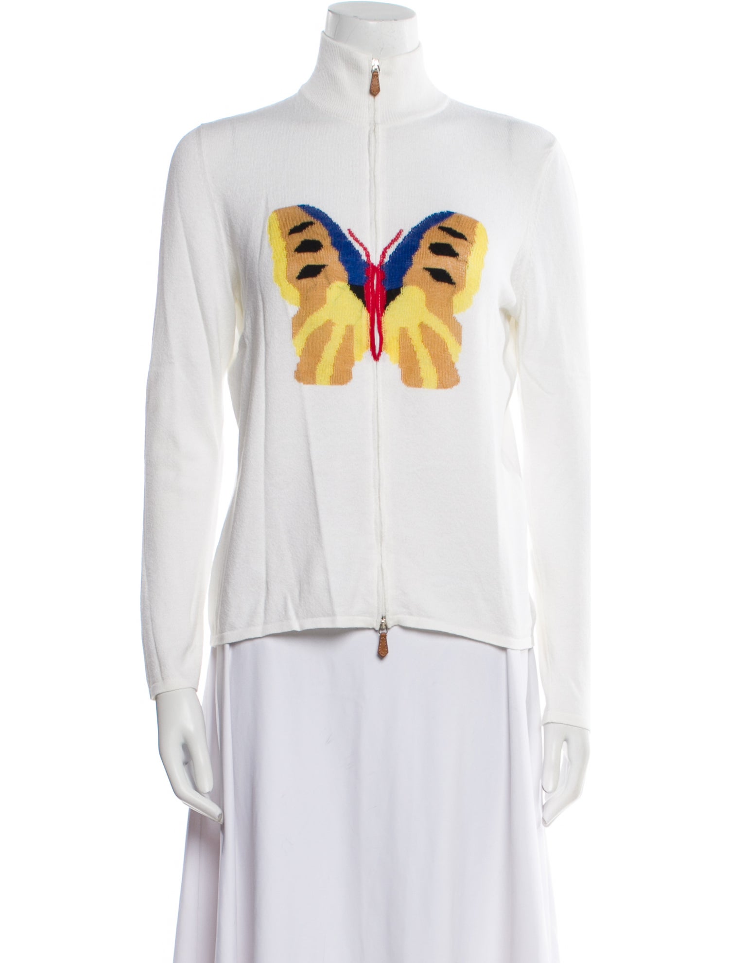 Richard Grand Graphic Print Mock Neck Sweater