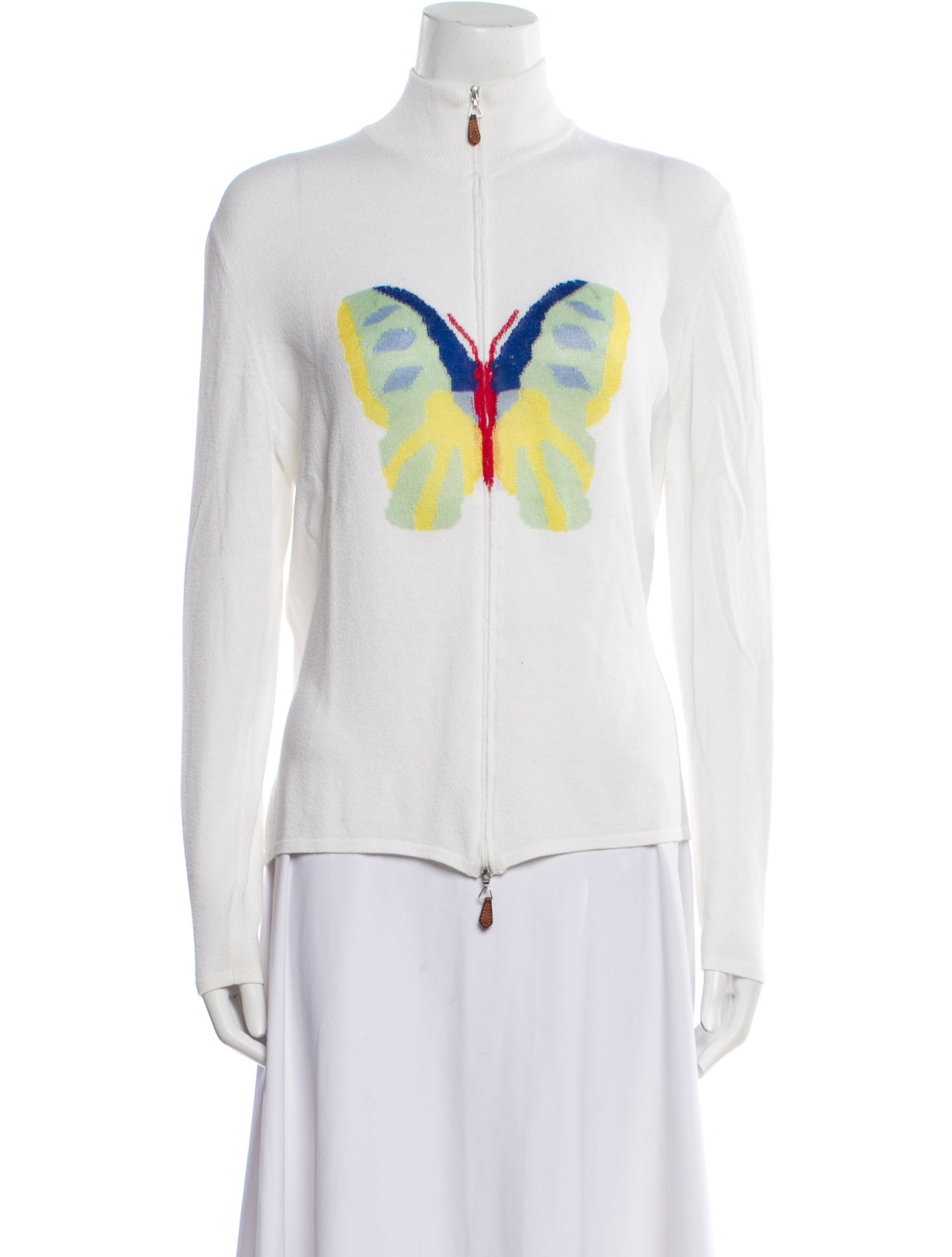 Richard Grand Graphic Print Mock Neck Sweater