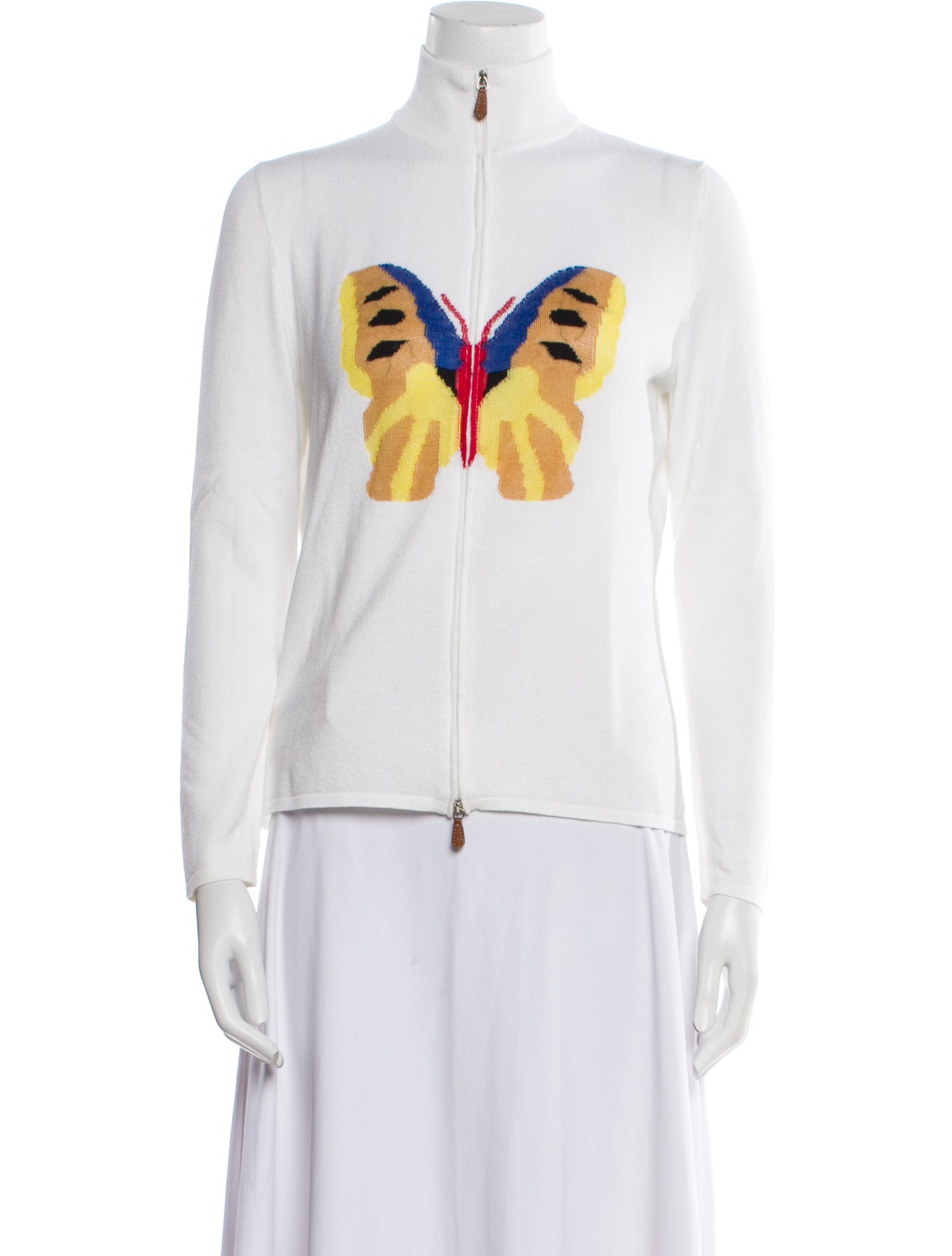 Richard Grand Graphic Print Mock Neck Sweater