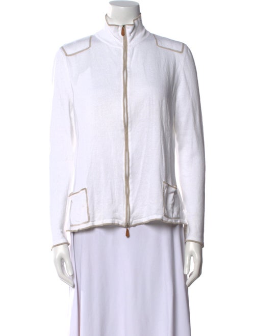 Richard Grand Mock Neck Long Sleeve Button-Up Top