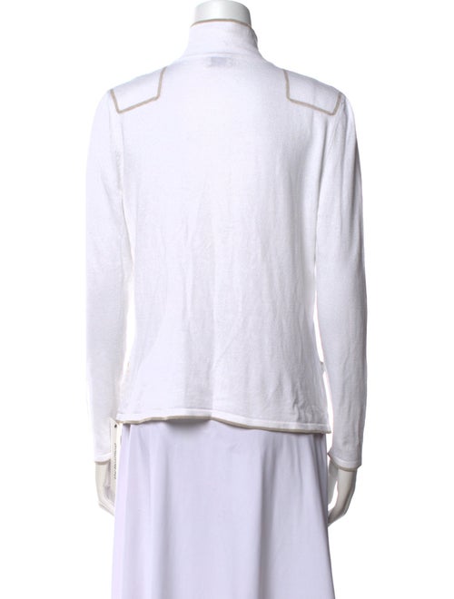 Richard Grand Mock Neck Long Sleeve Button-Up Top