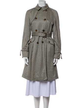 Richard Grand Cashmere Animal Print Trench Coat