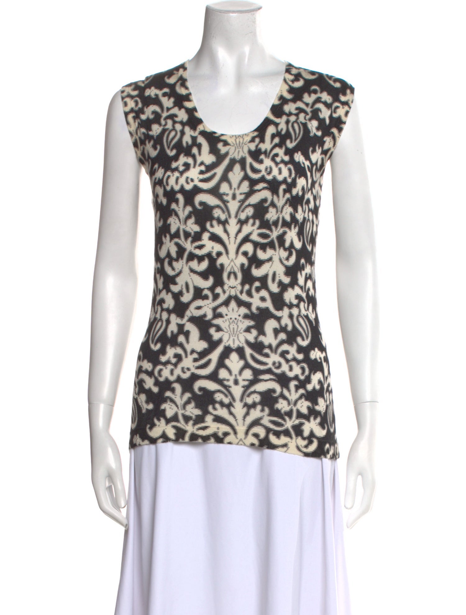 Richard Grand Cashmere Animal Print Top