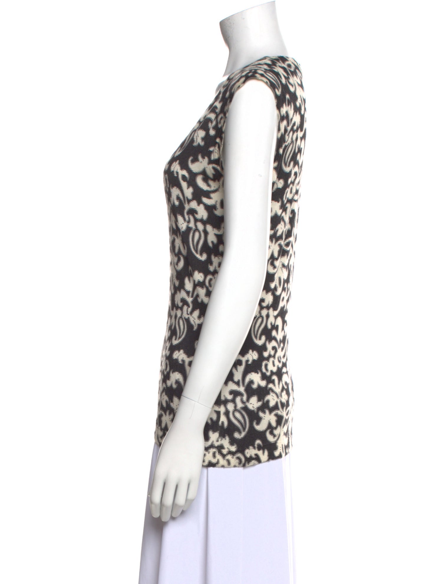Richard Grand Cashmere Animal Print Top