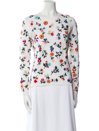 Richard Grand Cashmere Floral Print Sweater