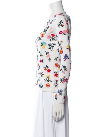 Richard Grand Cashmere Floral Print Sweater