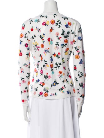 Richard Grand Cashmere Floral Print Sweater