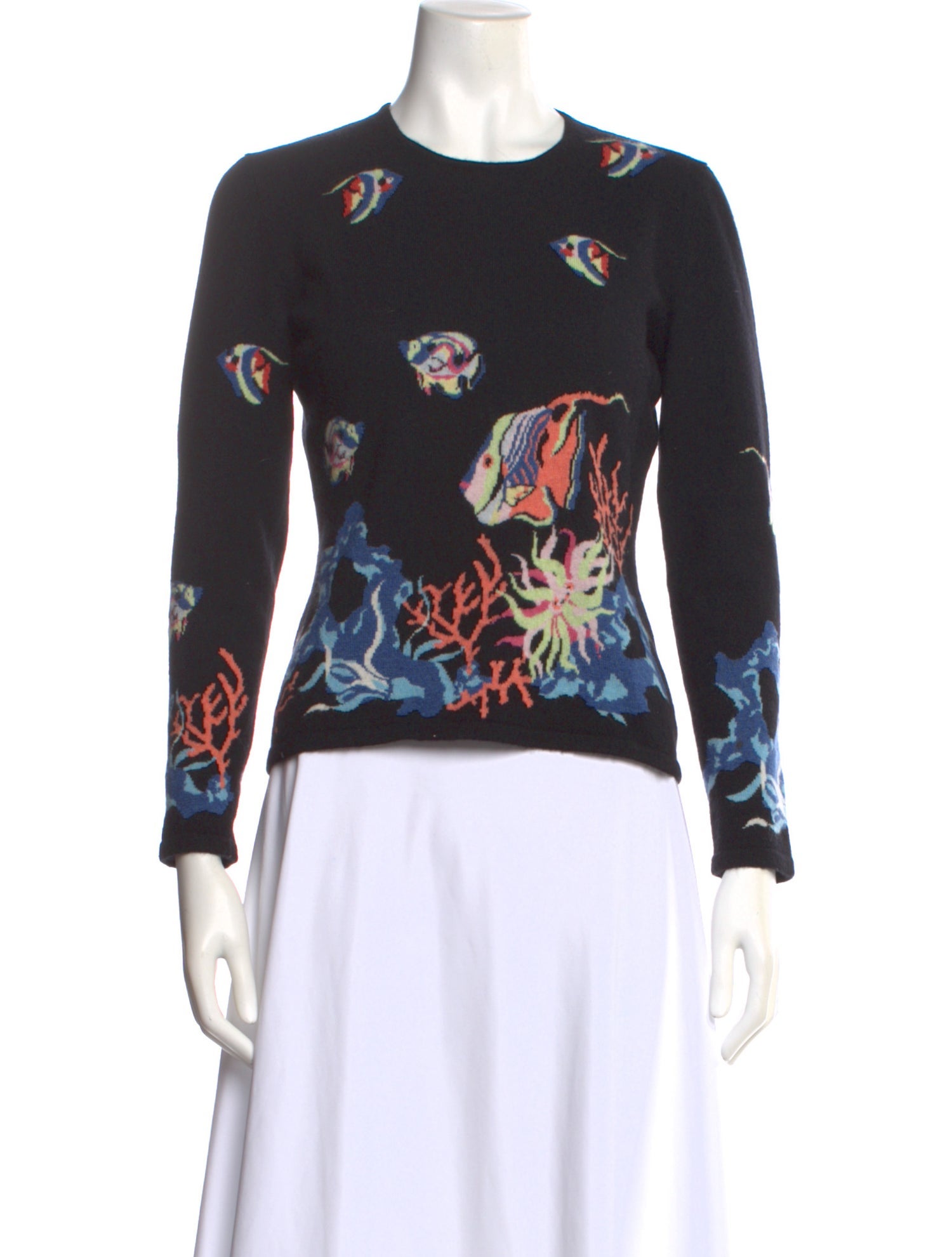 Richard Grand Cashmere Printed Sweater