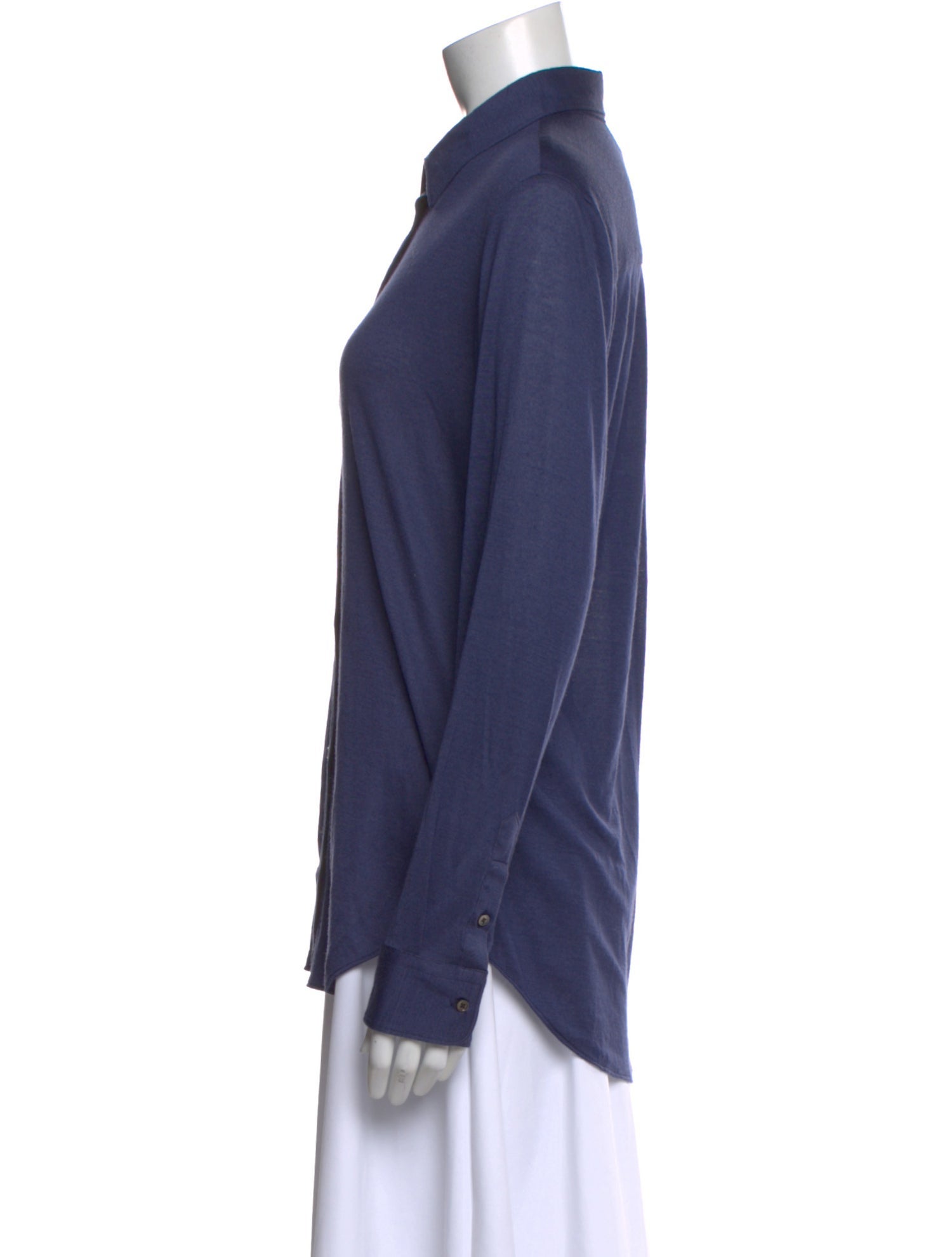 Richard Grand Cashmere Long Sleeve Button-Up Top w/ Tags