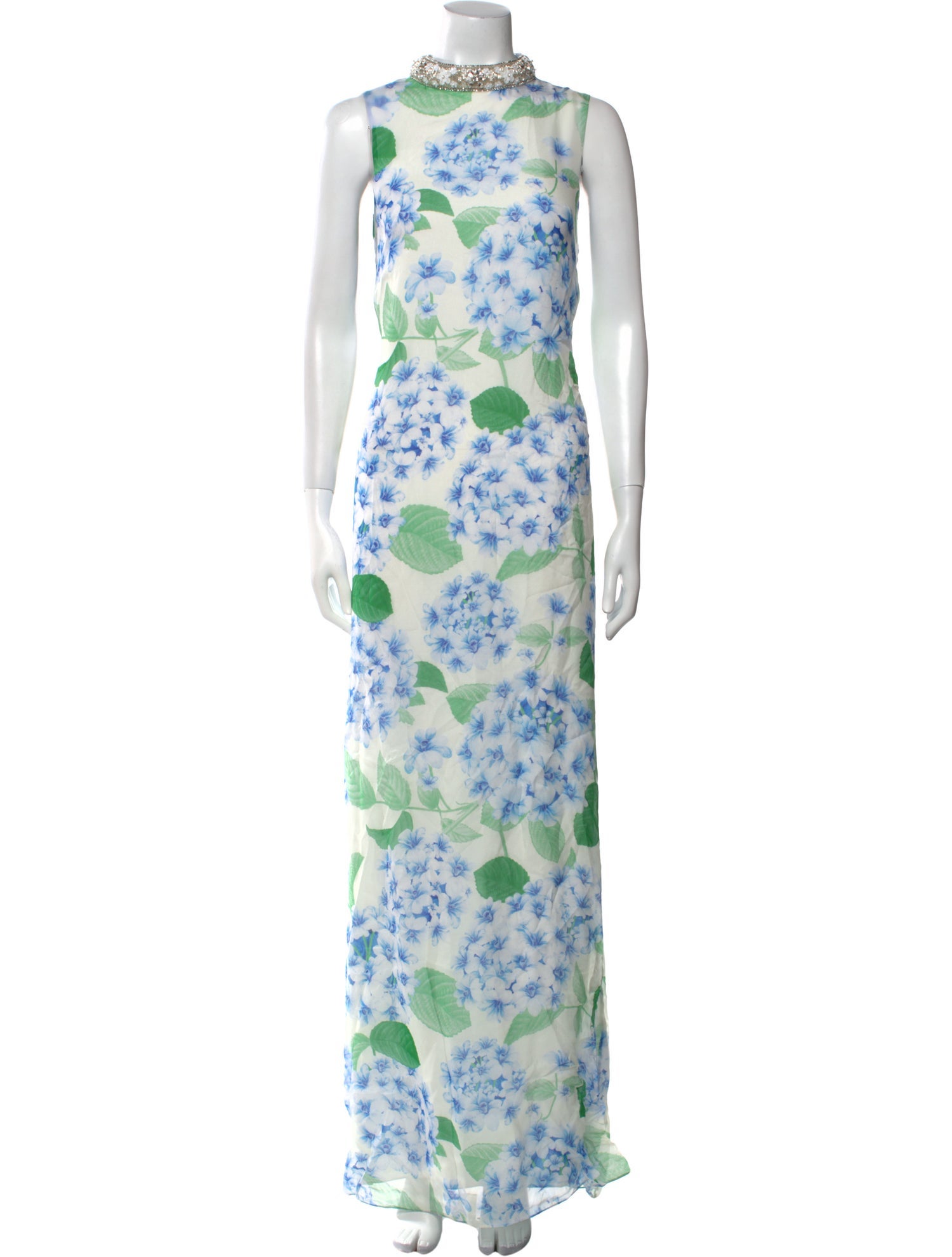 Richard Quinn Silk Long Dress w/ Tags