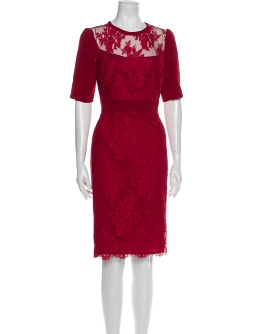 Teri Jon by Rickie Freeman Lace Pattern Knee-Lengt
