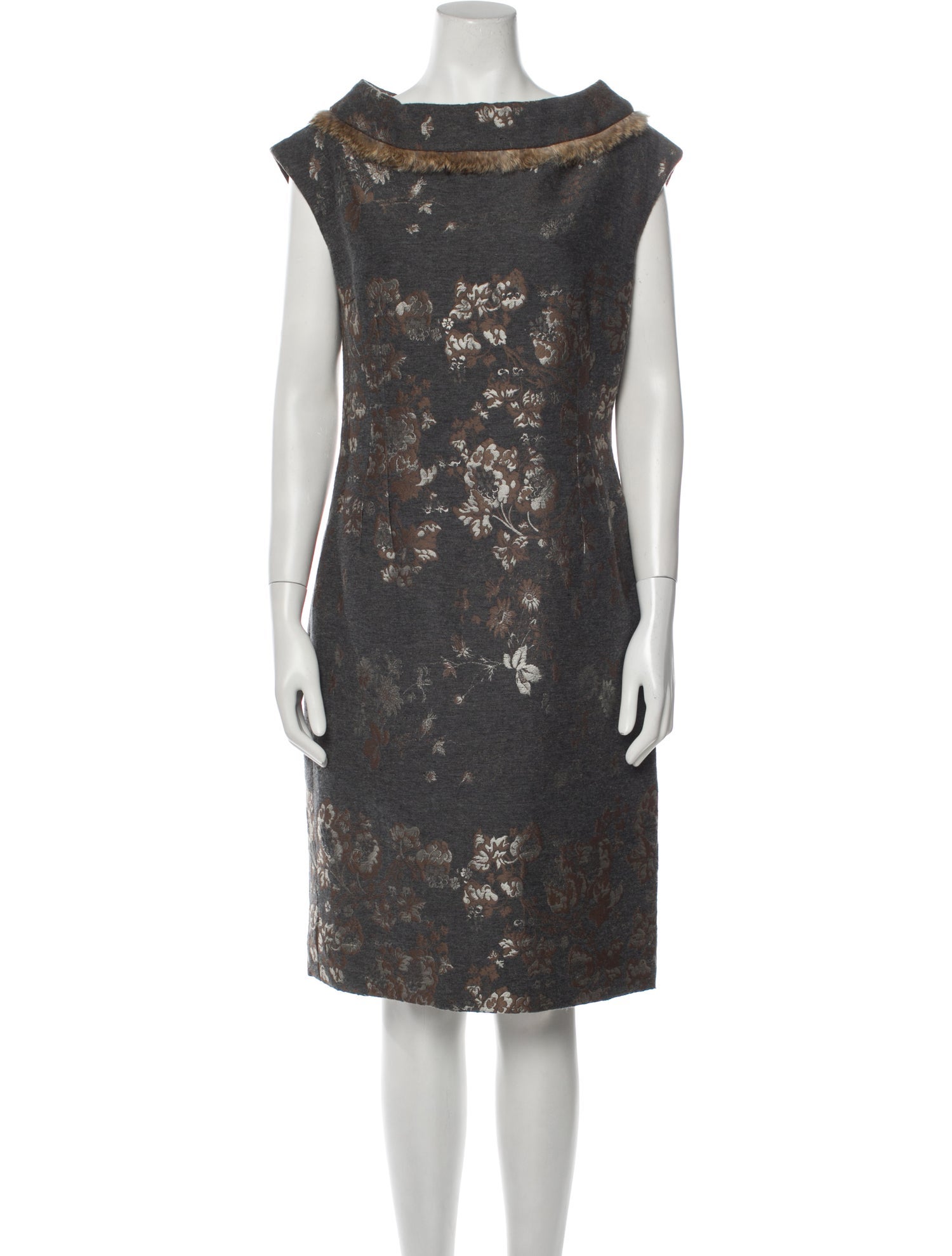 Teri Jon by Rickie Freeman Printed Knee-Length Dress