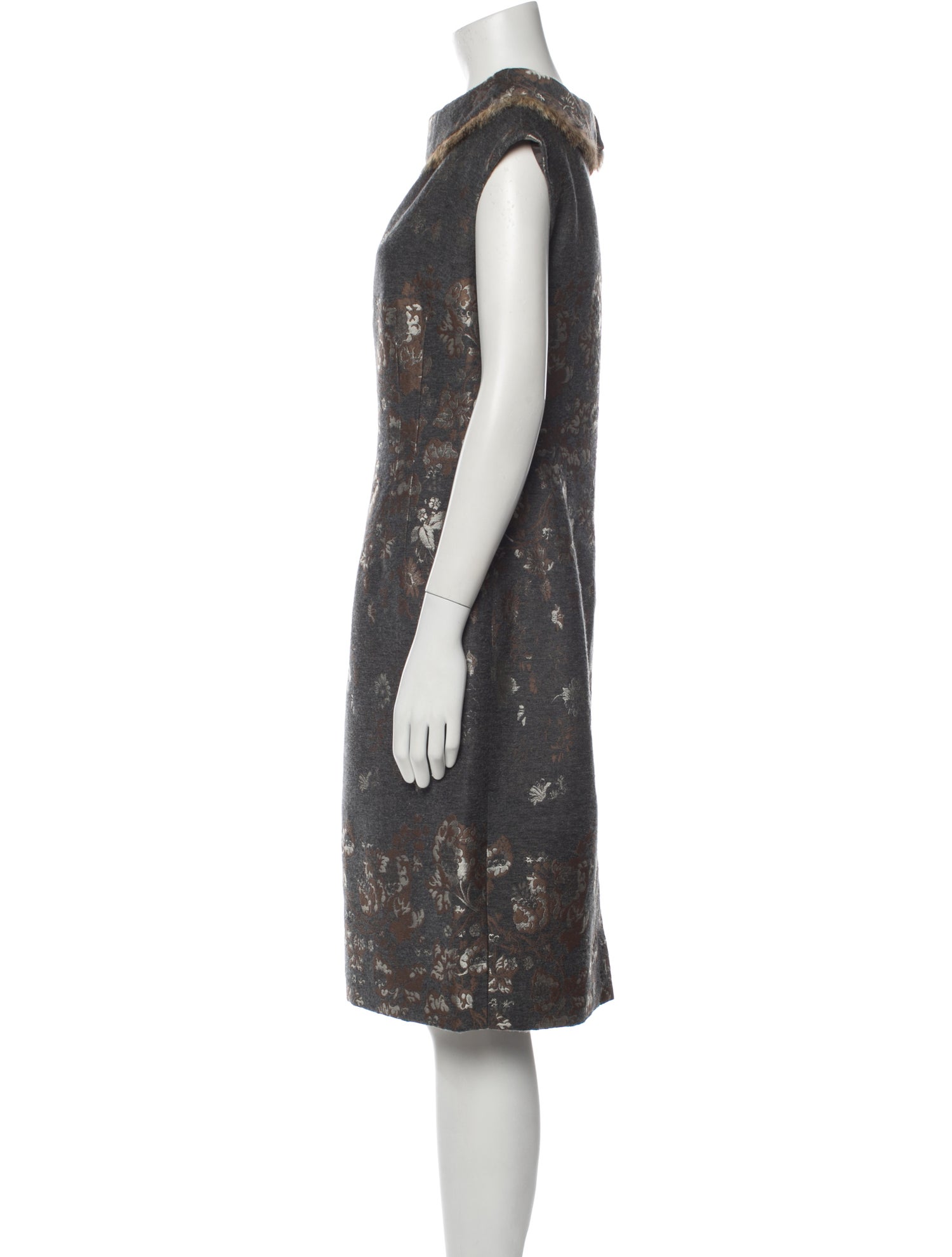 Teri Jon by Rickie Freeman Printed Knee-Length Dress