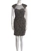 Teri Jon by Rickie Freeman Lace Pattern Mini Dress