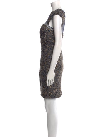 Teri Jon by Rickie Freeman Lace Pattern Mini Dress