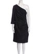 Teri Jon by Rickie Freeman One-Shoulder Knee-Length Dress